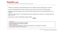 Tablet Screenshot of peekurl.com